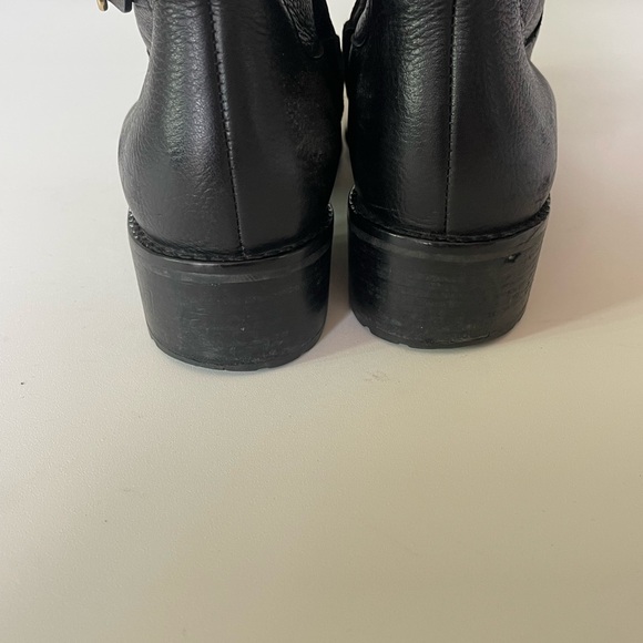 Cole Haan Womens Kenmare Tall Riding Boot Leather Black Buckle Detail Zip Size 9 - Picture 8 of 14